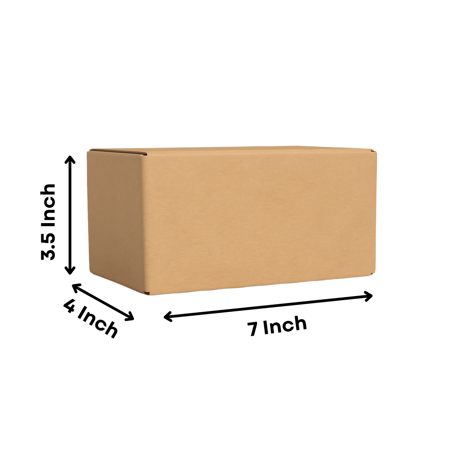 3 Ply Corrugated Cardboard Box – 7 x 4 x 3.5 Inch | Small Packing & Shipping Box