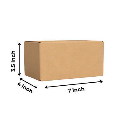 3 Ply Corrugated Cardboard Box – 7 x 4 x 3.5 Inch | Small Packing & Shipping Box