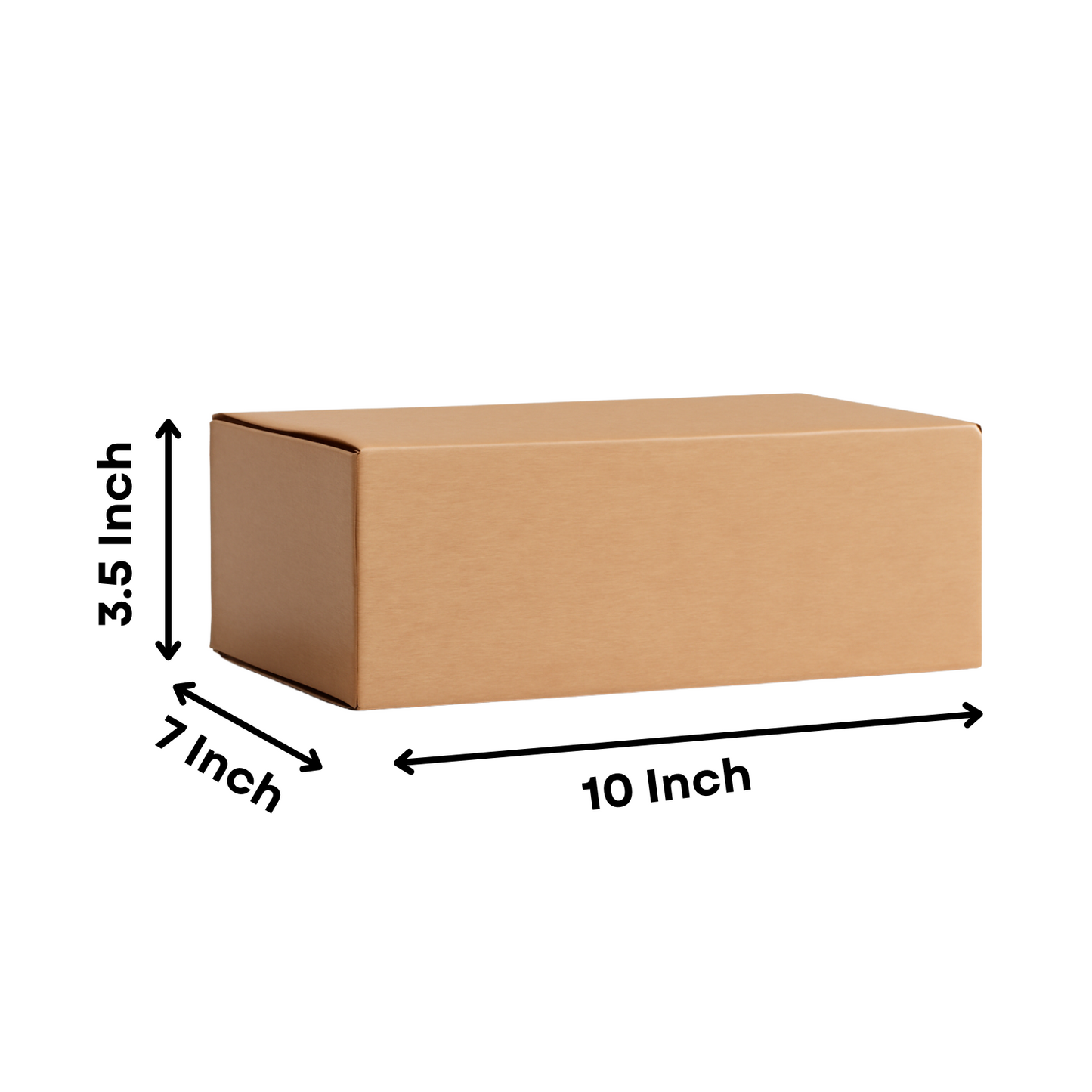 3 Ply Corrugated Cardboard Box – 10 x 7 x 3.5 Inch | Compact Shipping & Packaging Box