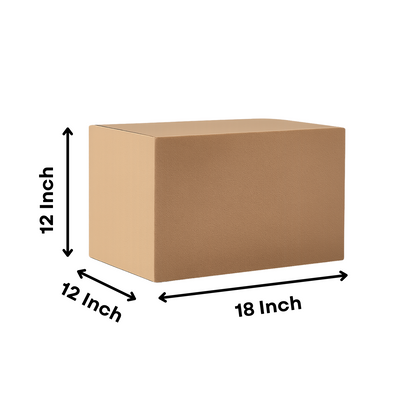 5 Ply Corrugated Cardboard Box – 18 x 12 x 12 Inch | Sturdy Shipping & Packaging Box