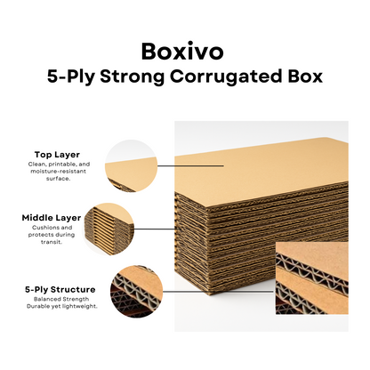 5 Ply Corrugated Cardboard Box – 30 x 19 x 18 Inch | Extra Large Packing & Shipping Box